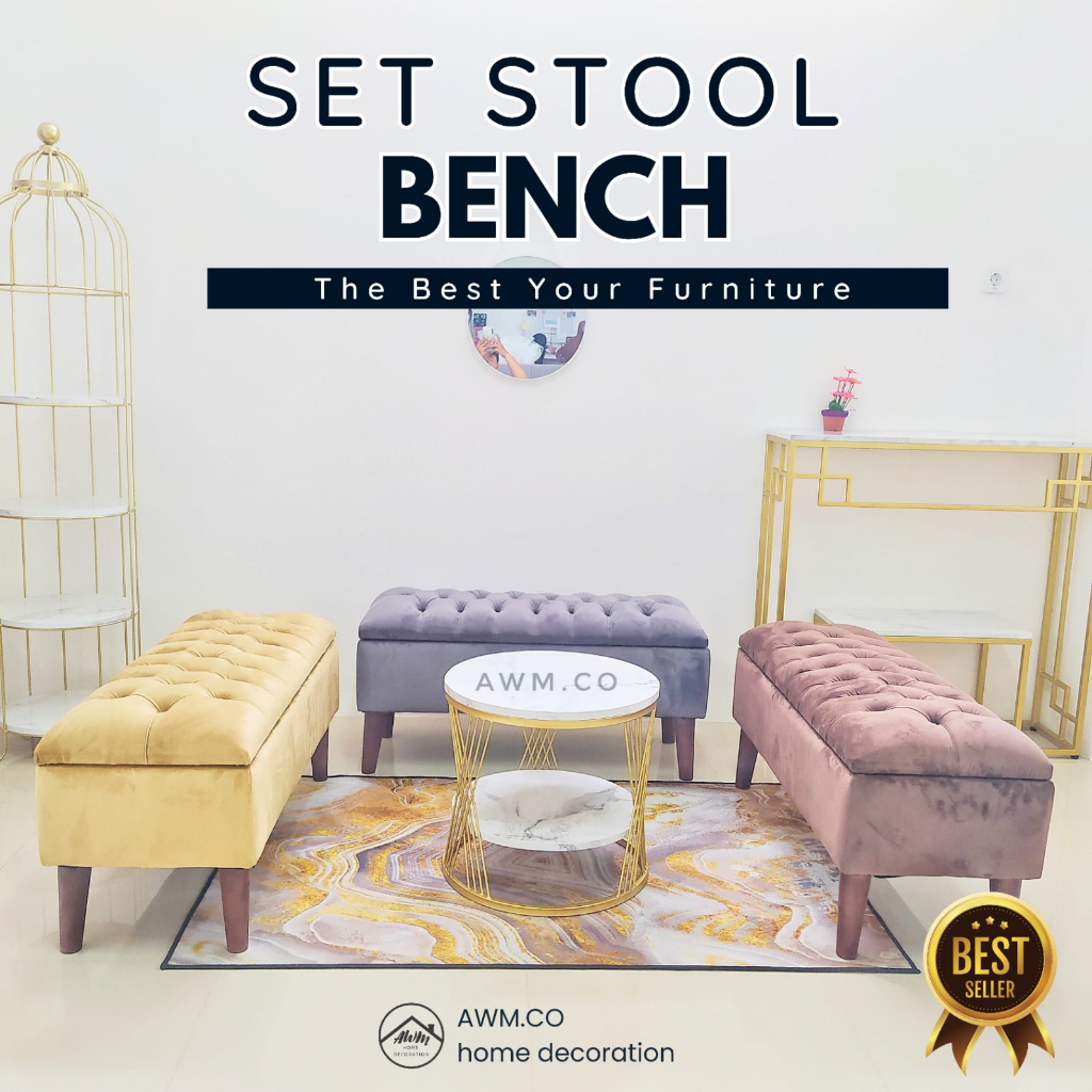 Jual Stool Bench Storage Furniture Kursi Storage Kursi Penyimpanan ...