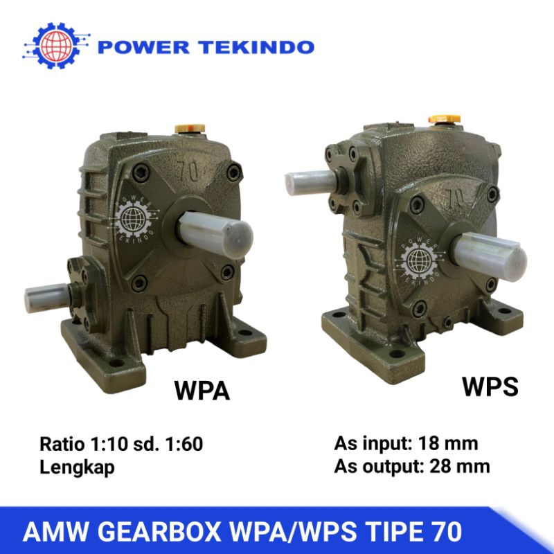 Jual Amw Gearbox Wps Wpa Ratio Lengkap Girbox Worm Gear