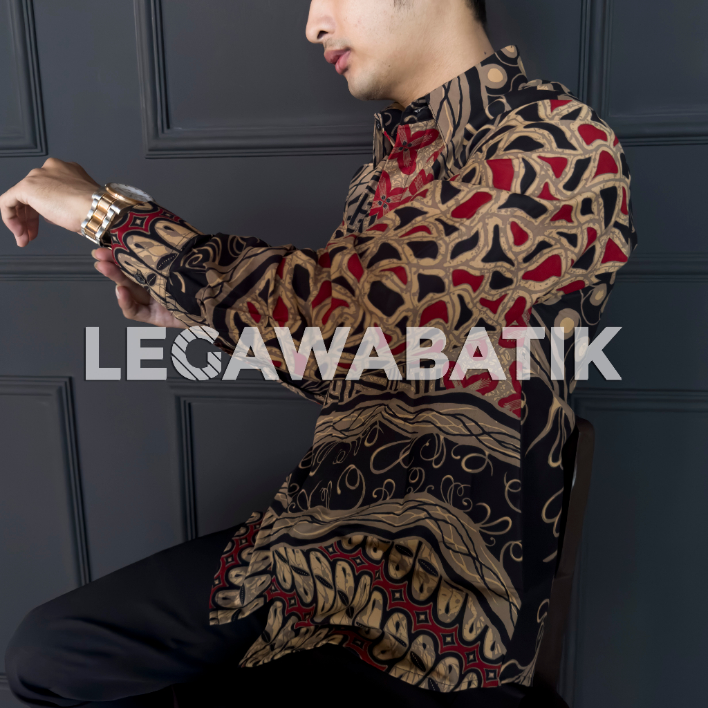 Jual Kemeja Batik Kantor Motif Jendara Batik Handprint Motif Modern