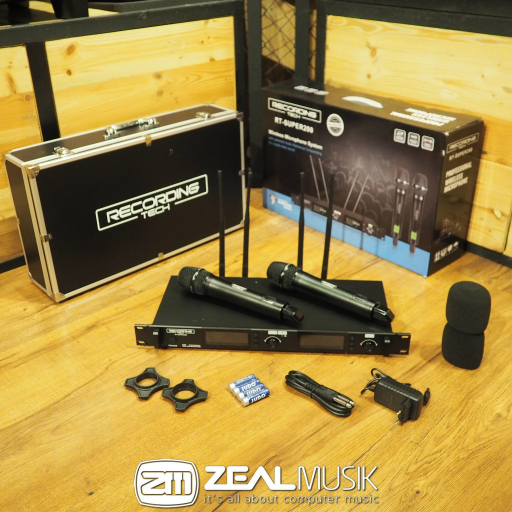 Jual Recording Tech RTSUPER200 Microphone Wireless 2 Channel SUPER