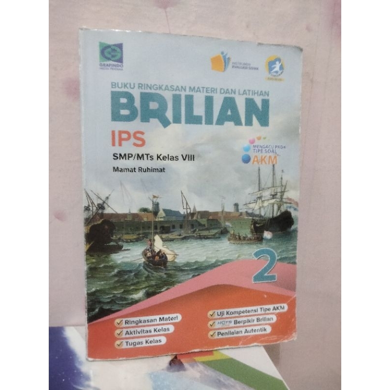 Jual Buku Brilian Ips Ilmu Pengetahuan Sosial Kelas 8 Viii 2 Smp Mts