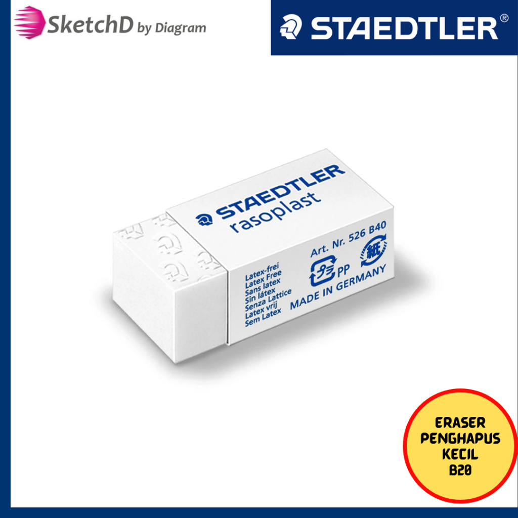 Jual Penghapus Putih Kecil 526 B40 Staedtler Rasoplast Eraser White