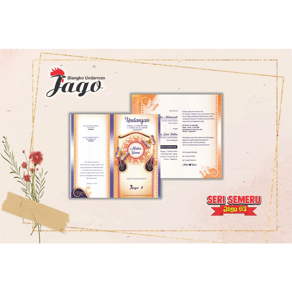 Jual Kertas Blangko Undangan Pernikahan Seri Jago Harga Murah Shopee Indonesia