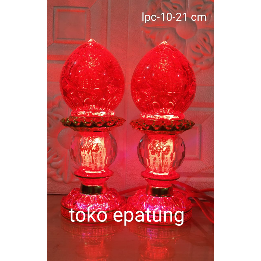 Jual lampu altar sembahyang pau cu - 21 cm - merah - lpc10-h -23 | Shopee  Indonesia