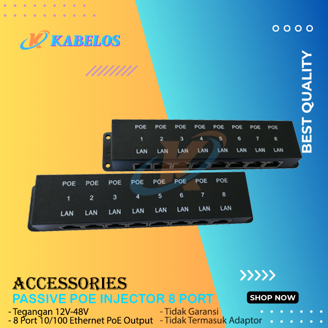 Jual Passive POE Injector 8 Port | Shopee Indonesia