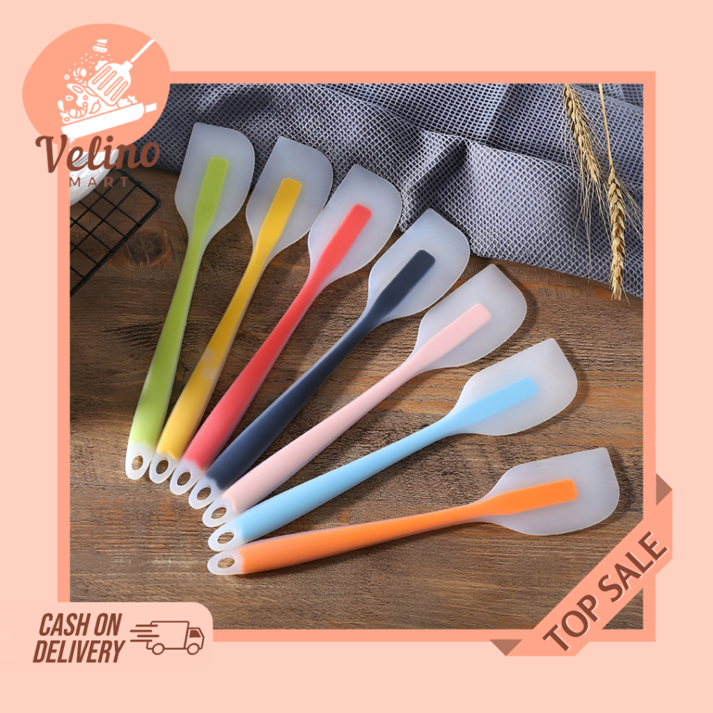 Jual Spatula Silikon Anti Panas 28cm Transparan / Spatula kue mentega