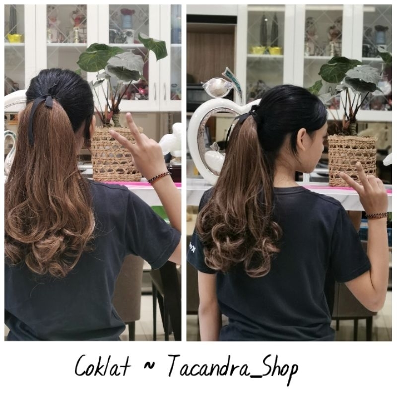 Jual Hair Clip Pony Tali Kuncir Ekor Kuda Korea Tali 30 cm 35 cm