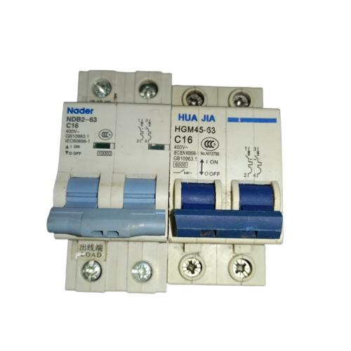 Jual mcb 2pin 2nd NADER huajia 10a 16a 50a 63a mcb 2p 2pole | Shopee ...