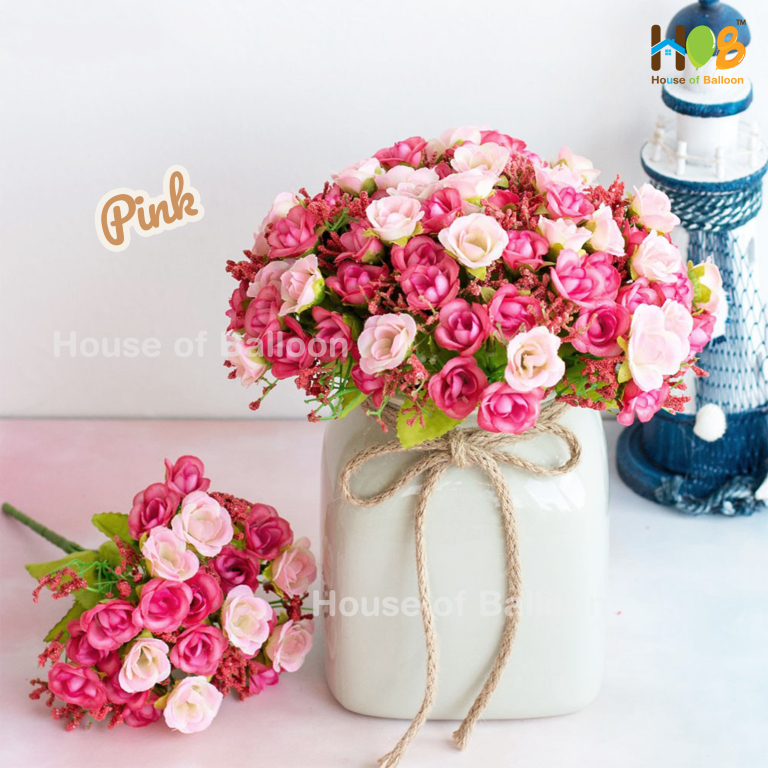 Jual Bunga Artificial Rose 721 1 Tangkai Isi 21 Pcs Bunga Mawar ...