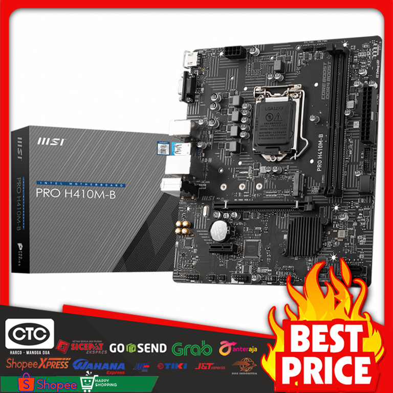 Jual Motherboard MSI PRO H410MB (Intel LGA1200, H410, DDR4) Shopee