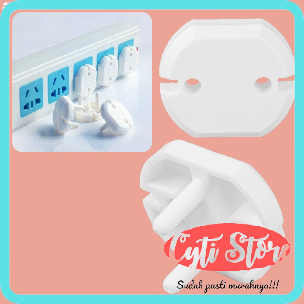 Jual Safety Socket Plug Listrik EU - Putih | Shopee Indonesia