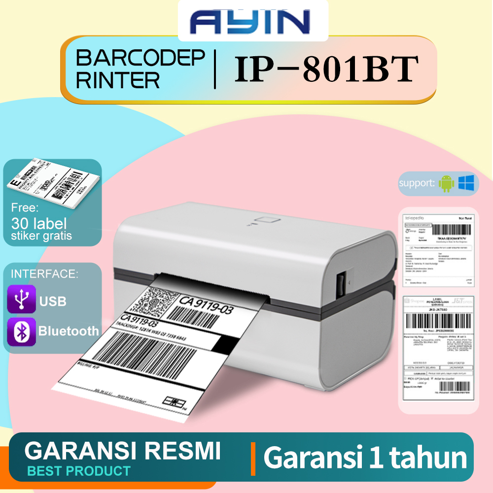 Jual Ayin Printer label pengiriman Max Sticker A8 80mm Printer Resi