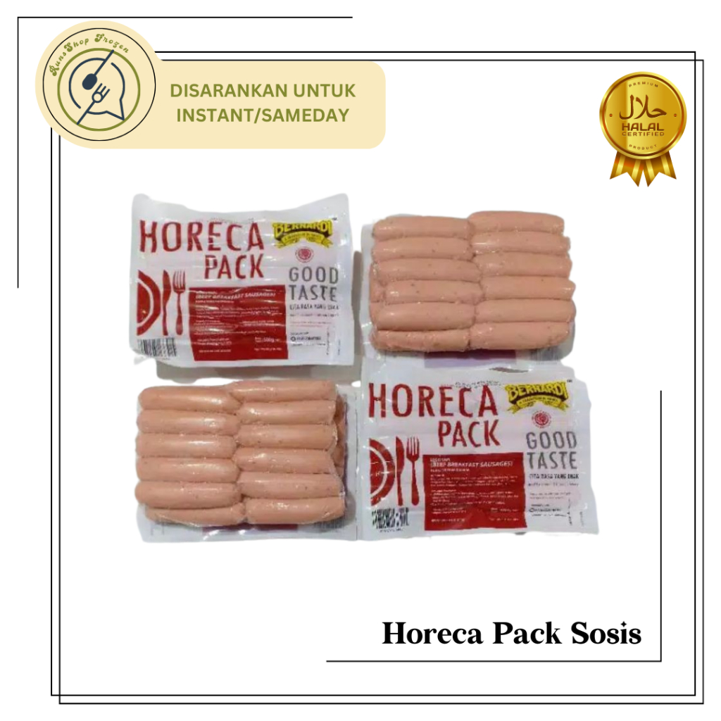 Jual Halal Sosis Bernardi Horeca Pack Beef Breakfast Sausages 500gr