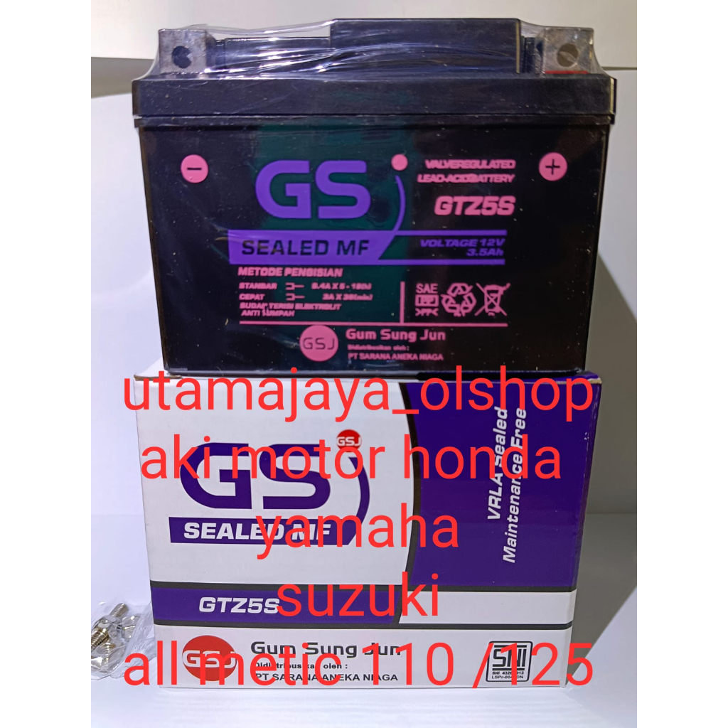 Jual Aki Motor Honda Beat Vario 110 Scoopy Supra X 125 Revo Spacy Blade