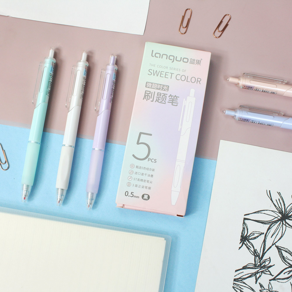 Jual Sweet Color Series Gel Ink Pen Set 5Pc [Creativ] | Shopee Indonesia