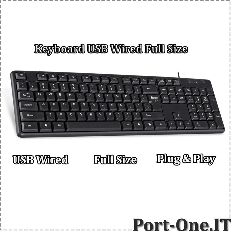 Jual Keyboard USB Wired Multimedia Full Size Keyboard USB Wired