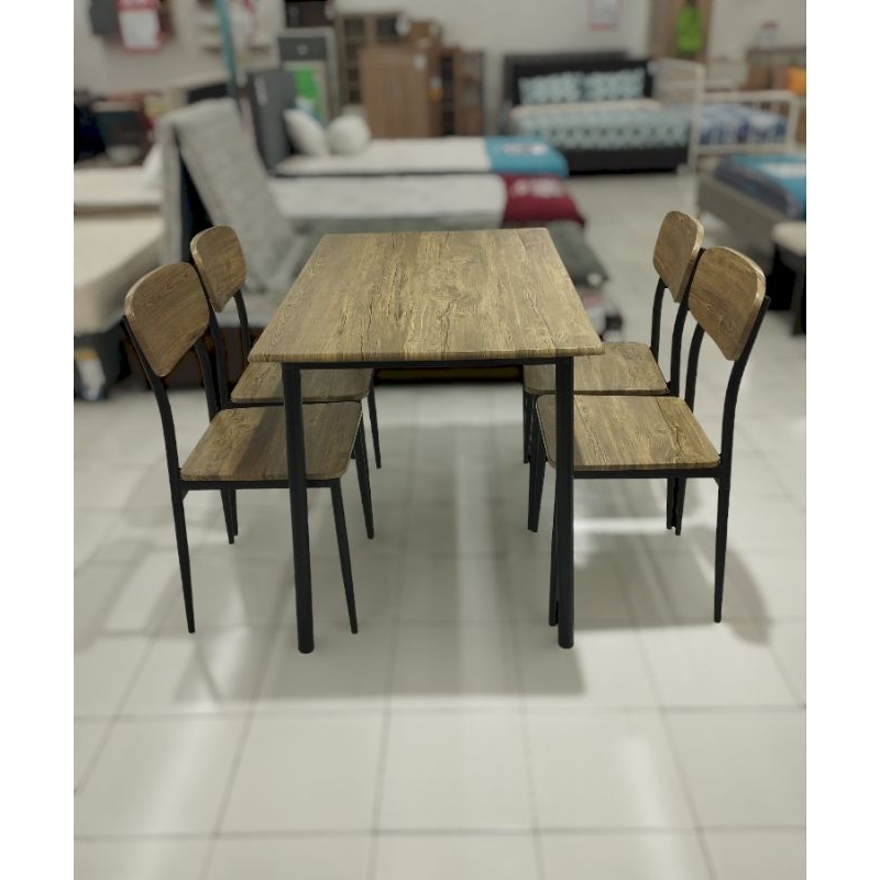 Jual Selma Hans Set Meja Makan 4 Kursi - Cokelat Tua Furniture Informa ...