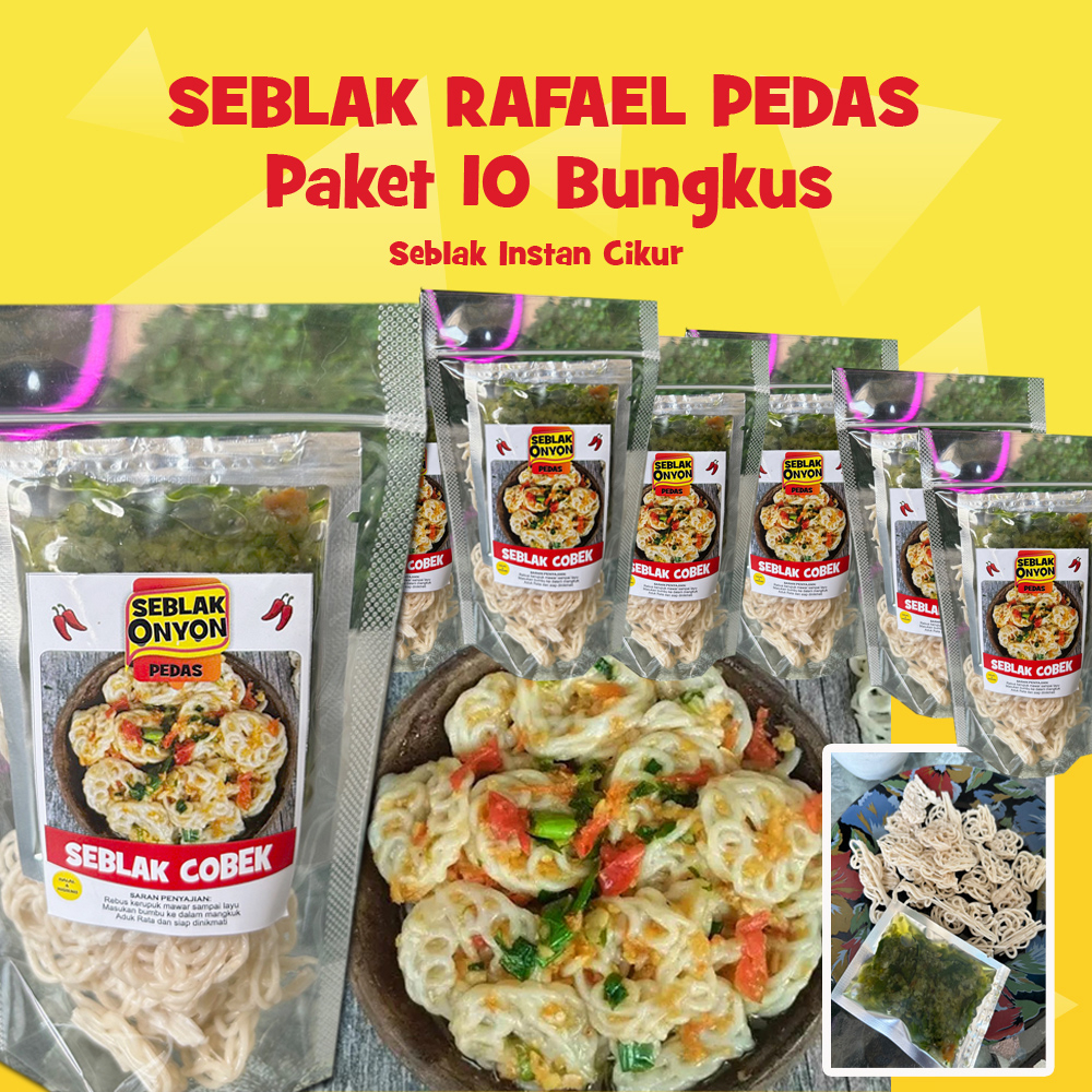 Jual 10 Bungkus Seblak Rafael Cobek Kerupuk Mawar Pedas Shopee Indonesia