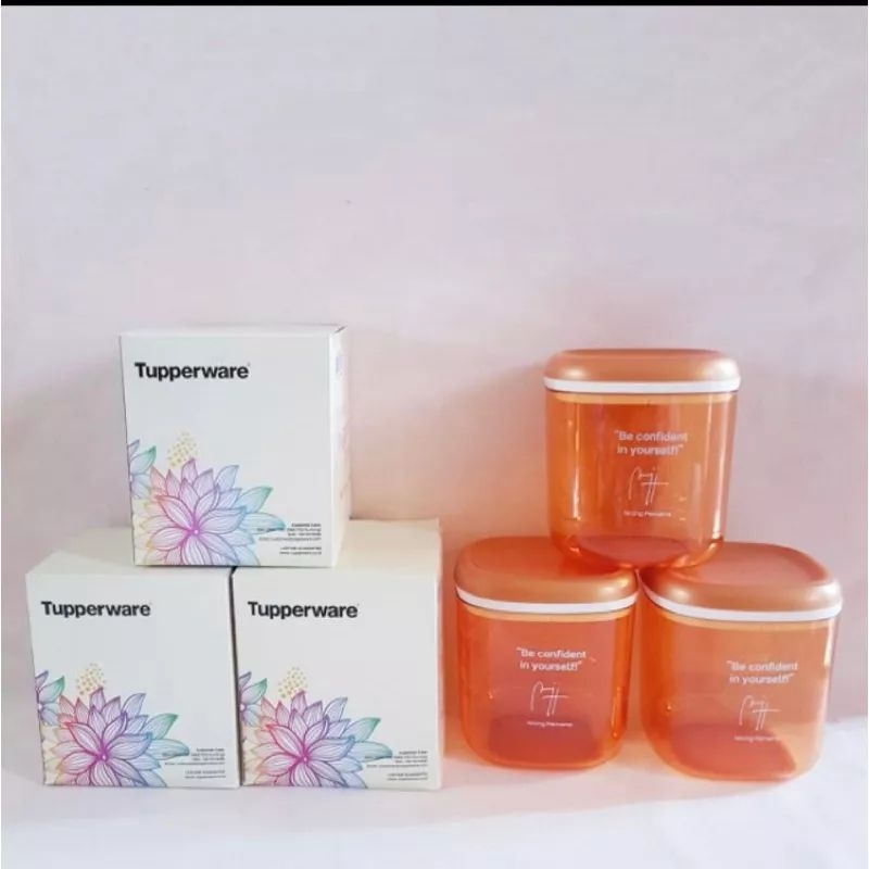 Jual Crystal Canister Gold Tupperware Original 780ml | Shopee Indonesia