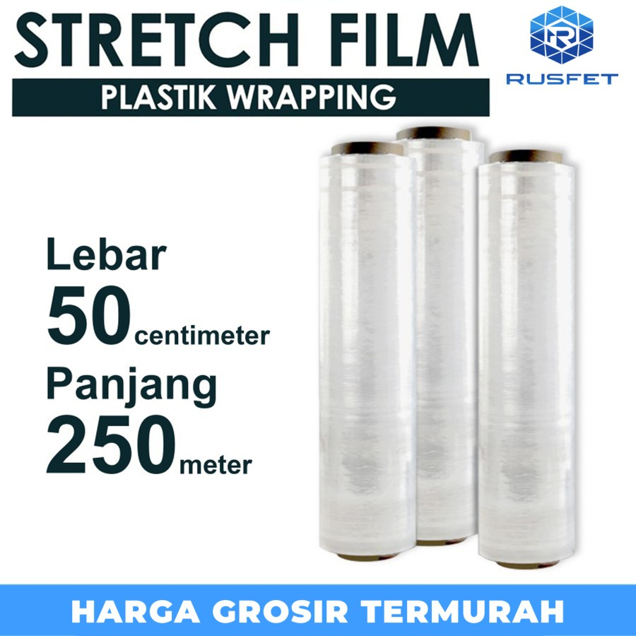 Jual Stretch Film Bening 50cm X 250meter Plastik Wraping | Shopee Indonesia