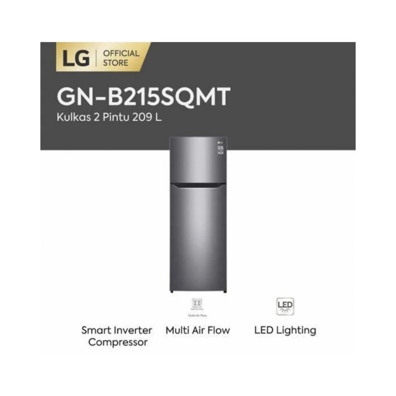 Jual LG Kulkas 2 Pintu GN-B215SQMT Inverter | Shopee Indonesia