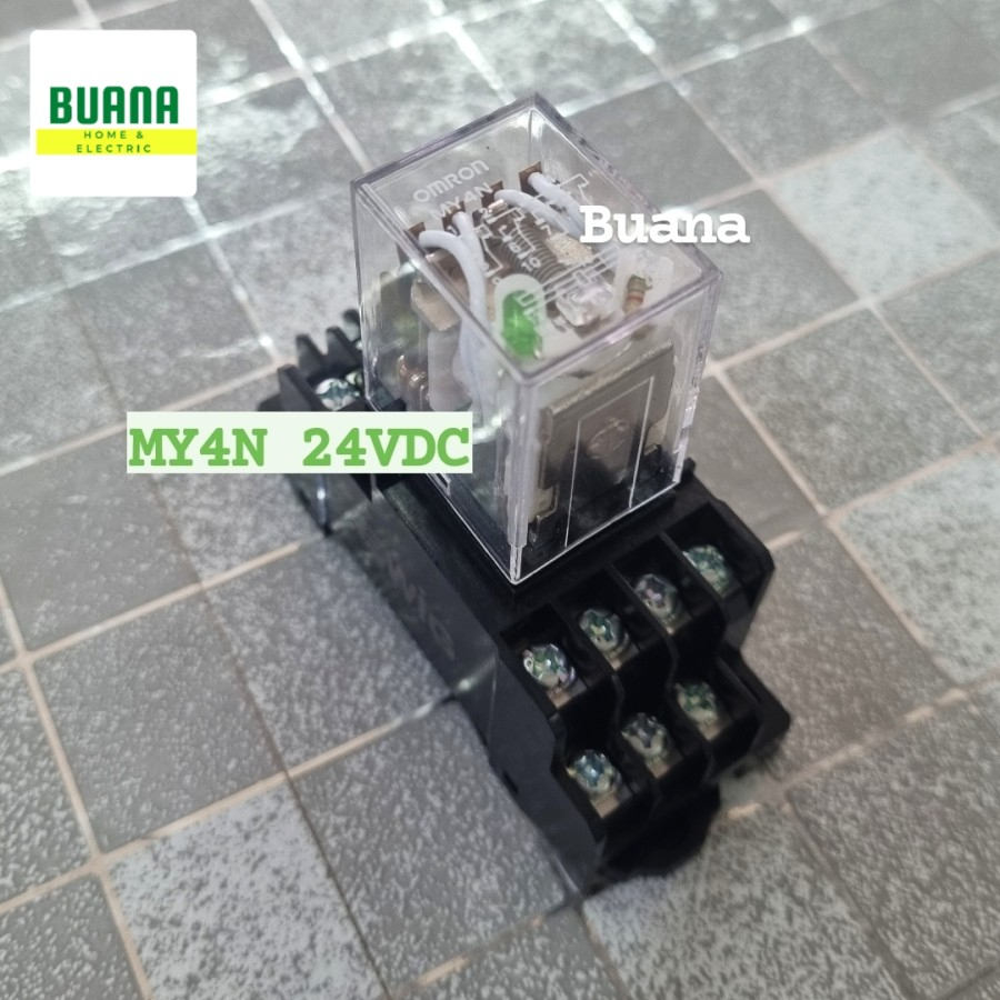 Jual Relay OMRON MY4N 24VDC Plus socket / my4n 24v dc Shopee Indonesia