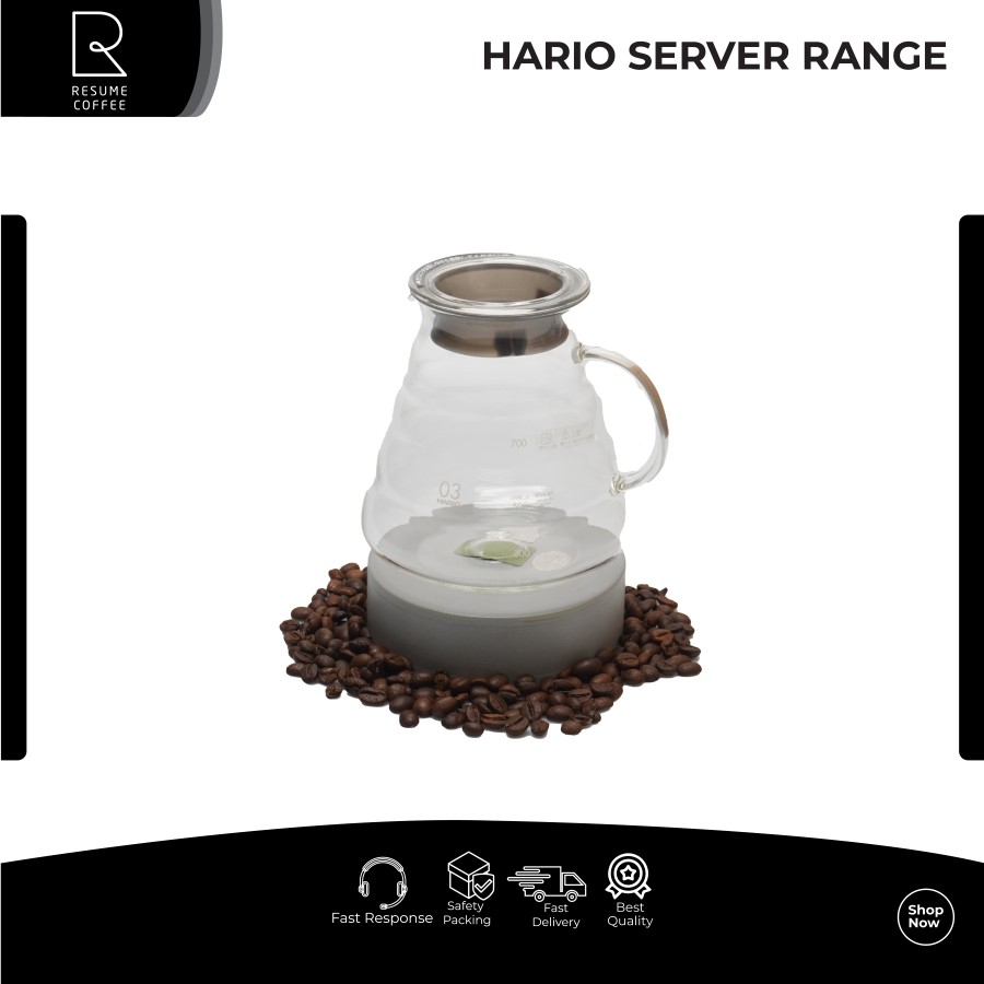 Caraffa Hario V60 800ml Vetro - Server Per Caff&egrave; Filtro, Trasparente