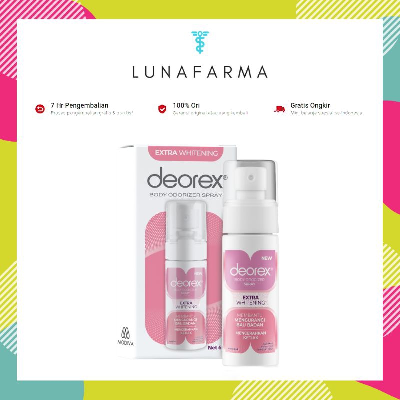 Jual New Deorex Extra Whitening Body Odorizer for Women | Shopee Indonesia