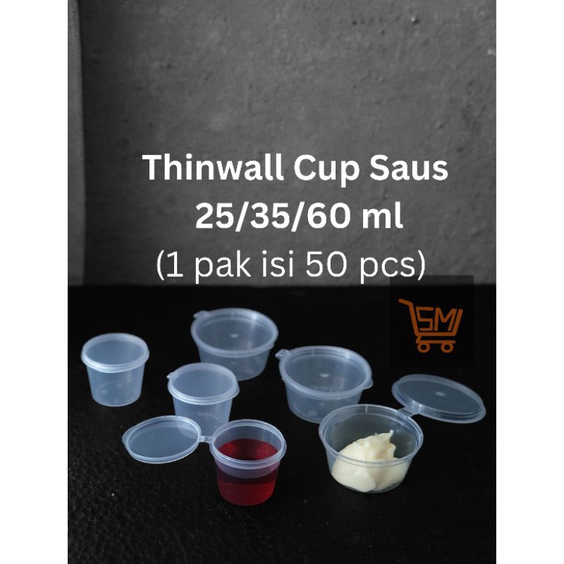 Jual Thinwall Cup Saus Sauce Cup Merk Klir Ukuran Ml Pak