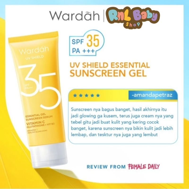 Jual Wardah Uv Shield Essential Sunscreen Gel Spf Pa Ml