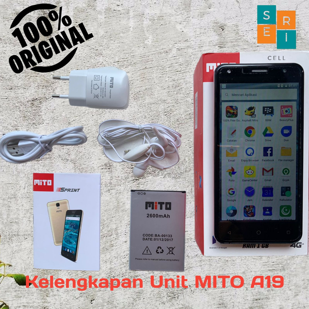 Jual HP MITO Android A19 Jaringan 4G Promo MINUS LCD Bias Cahaya ...