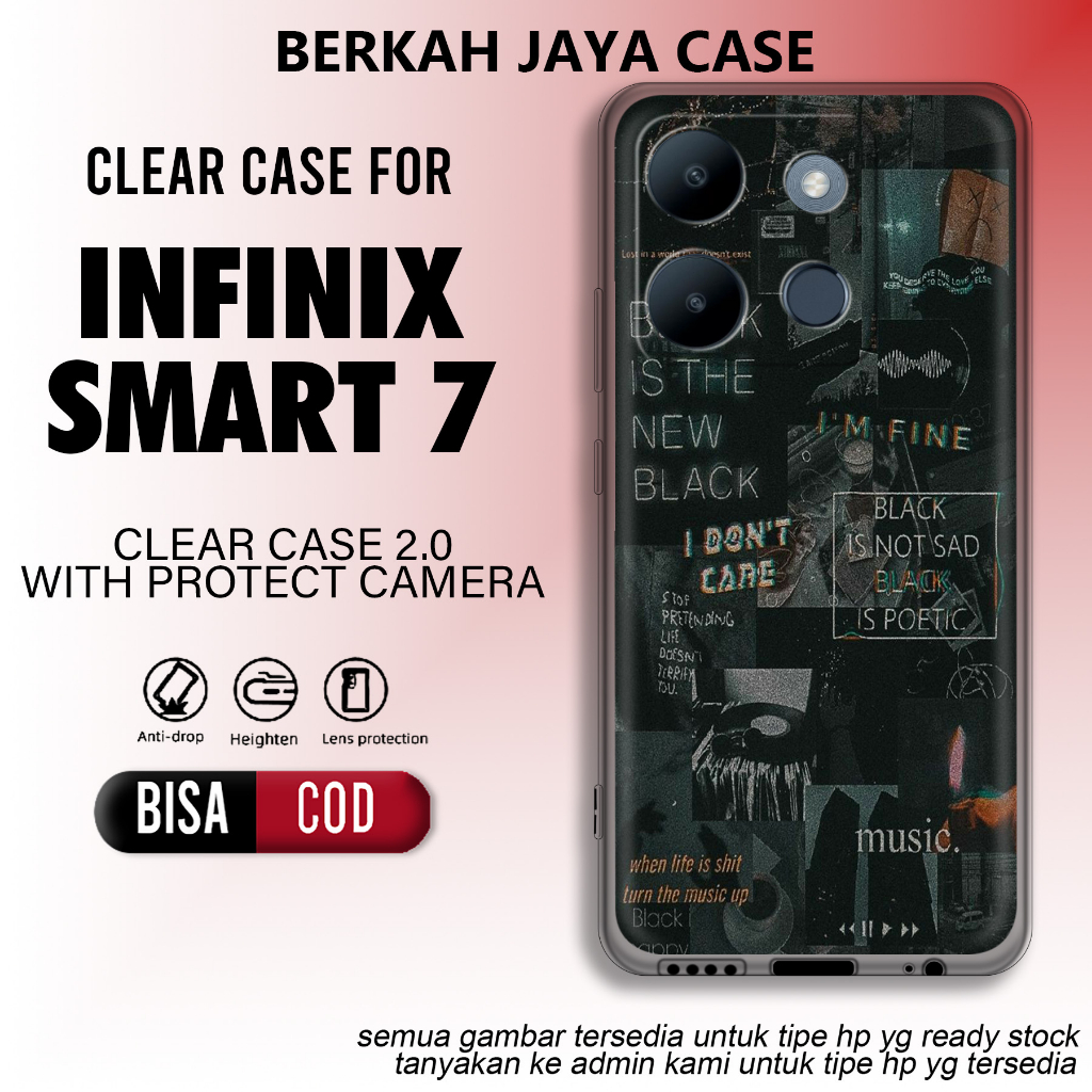Jual Clear Case Infinix Smart 7 Casing Smart 7 Clear Glossy Motif ...