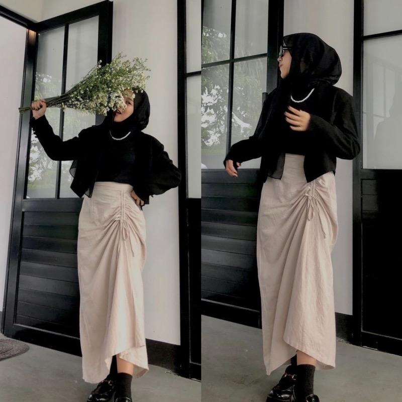 Jual Rok serut cringkle Rok tali serut cringkle airflow premium ...