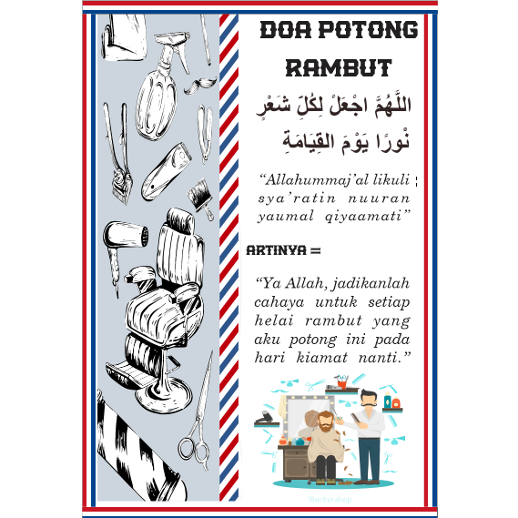 Jual POSTER DOA POTONG RAMBUT ukuran A3+ | Shopee Indonesia