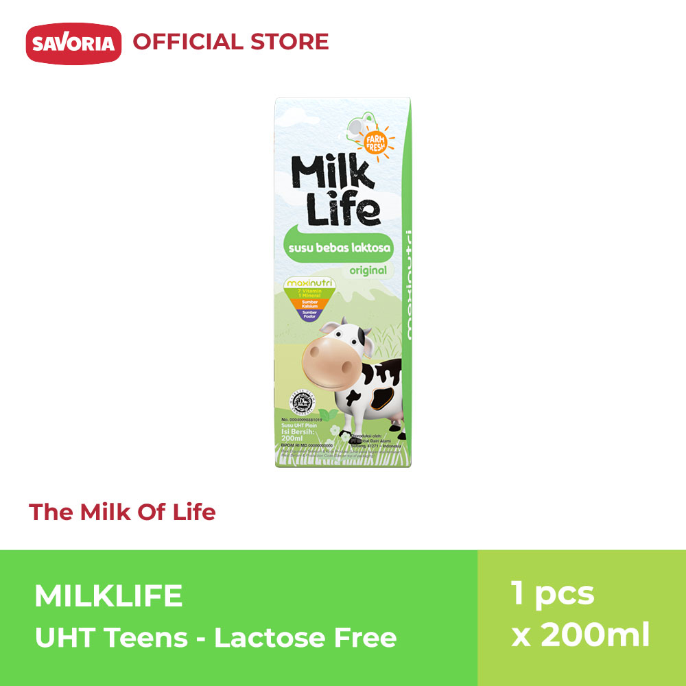 Jual Milklife Uht Teens Lactose Free Milk Susu Bebas Laktosa 200ml