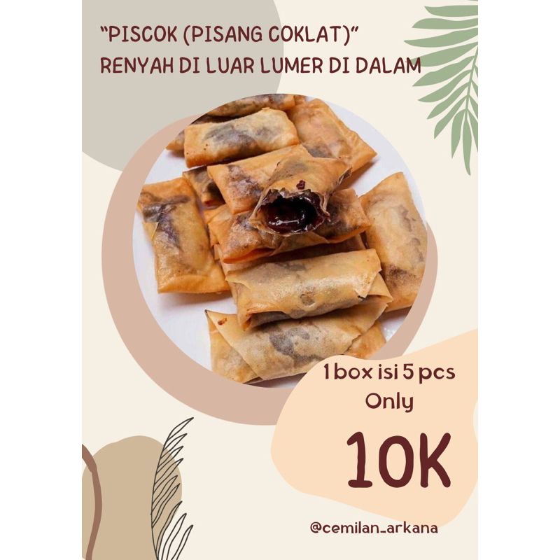 Jual Piscok Lumer Pisang Coklat Lumer Isi 10 Pcs Shopee Indonesia