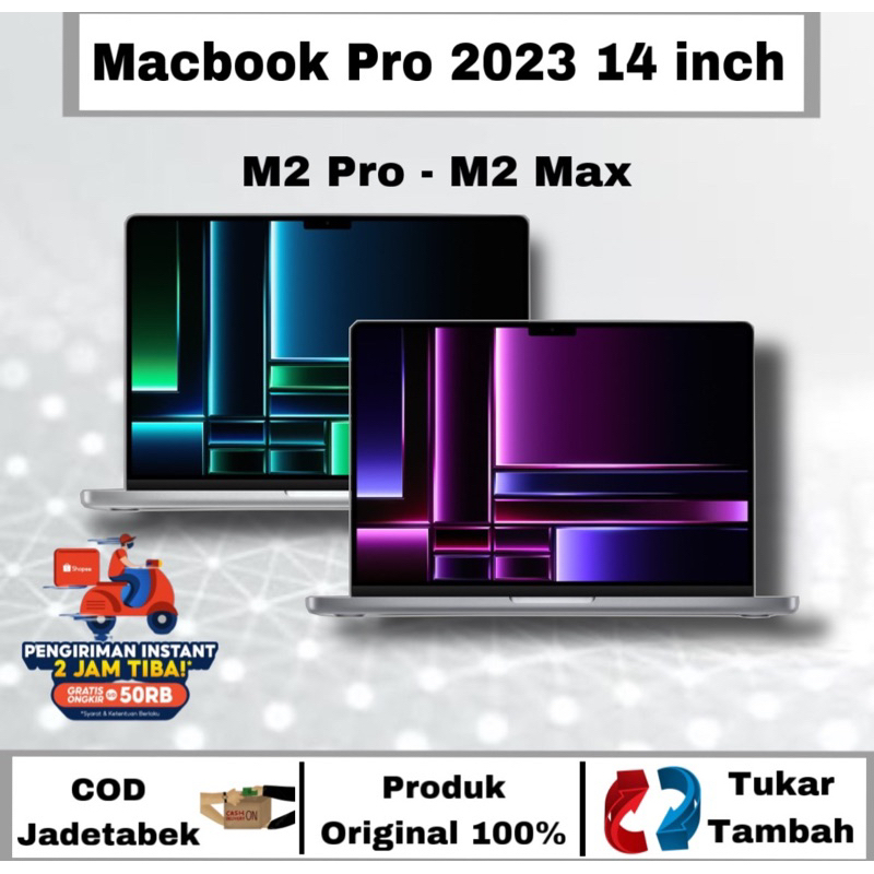 Jual Macbook Pro 2023 14" Inch M2 Pro 16GB 512GB 1TB 16GB M2 Max 1TB ...