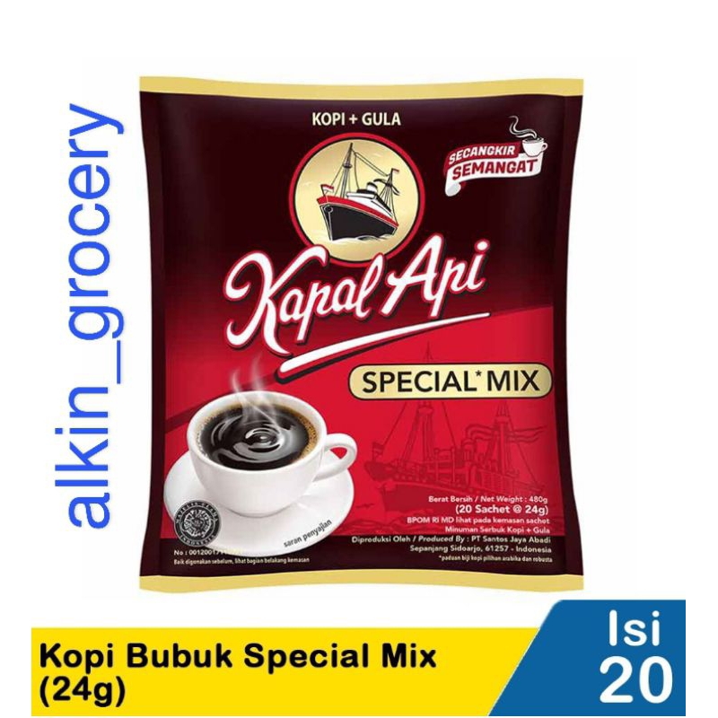 Jual Kopi sachet kapal api special mix plus gula hitam manis!! Shopee