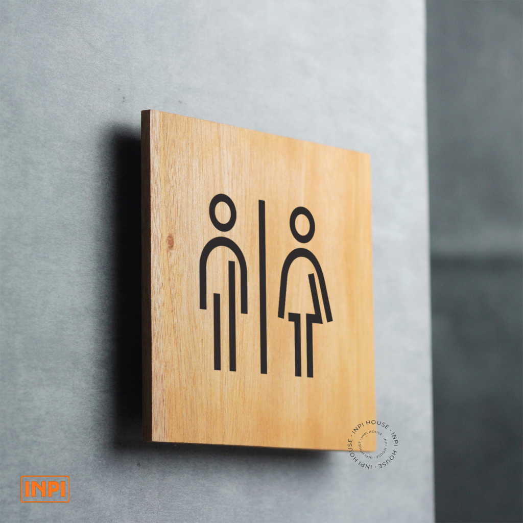 Jual INPI HOUSE Signage Restroom, Toilet - Papan Tanda Toilet - Kayu ...