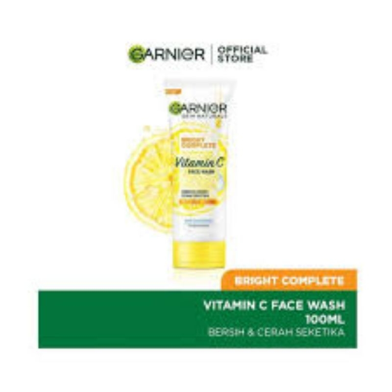 Jual Garnier Bright Complete Vitamin C Face Wash 100ml Shopee Indonesia