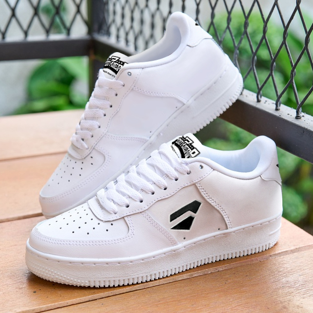 Jual RF FOOTWEAR Sepatu Sneakers Pria Wanita Sepatu full Putih Kekinian ...