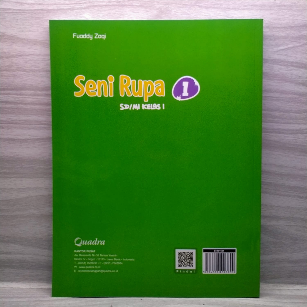 Jual Buku paket siswa Seni Rupa Kelas 1 SD/MI kurikulum merdeka Quadra ...