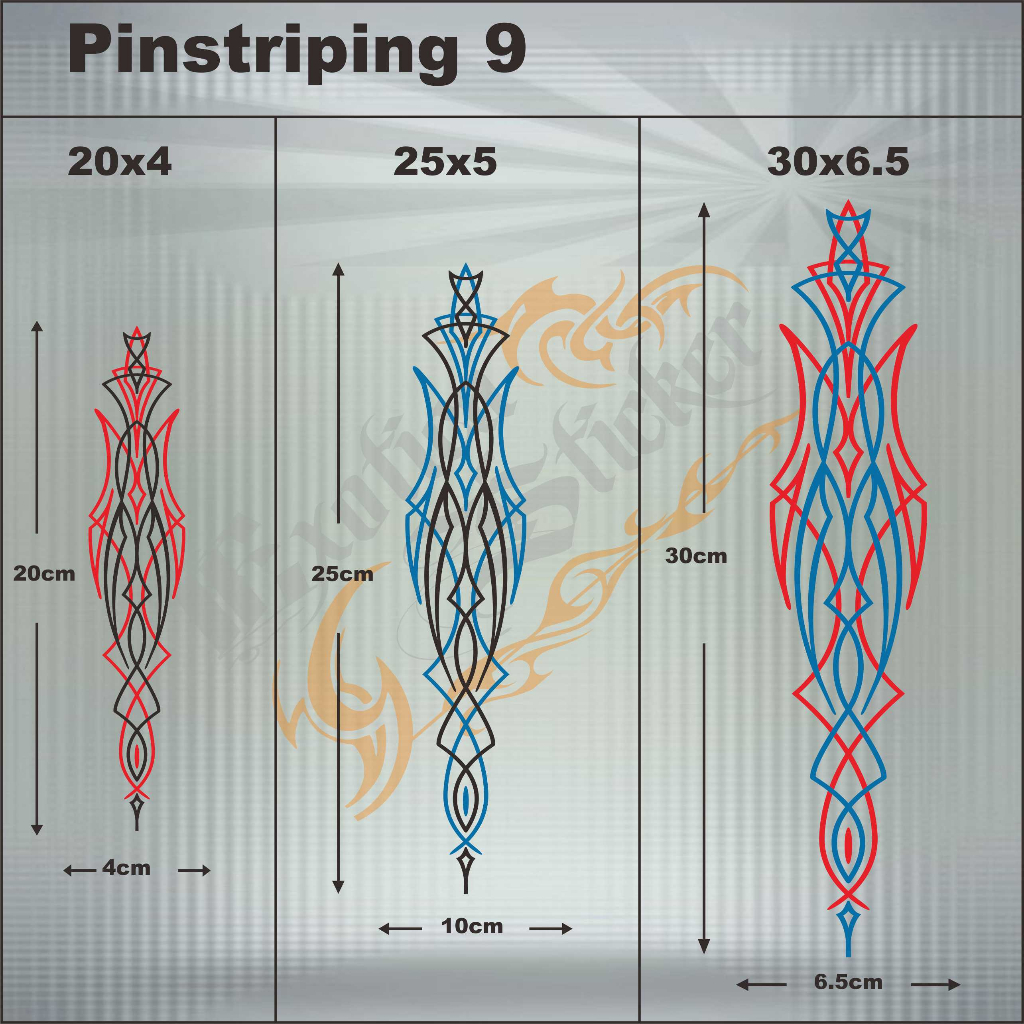 Jual pinstriping 9 lis body motor cutting sticker | Shopee Indonesia