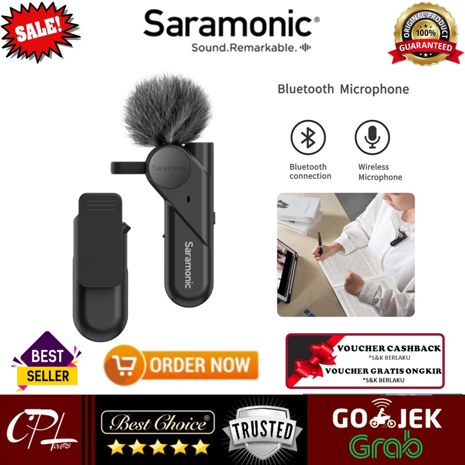 Jual Saramonic BTW Wireless Bluetooth ClipOn Microphone Shopee Indonesia