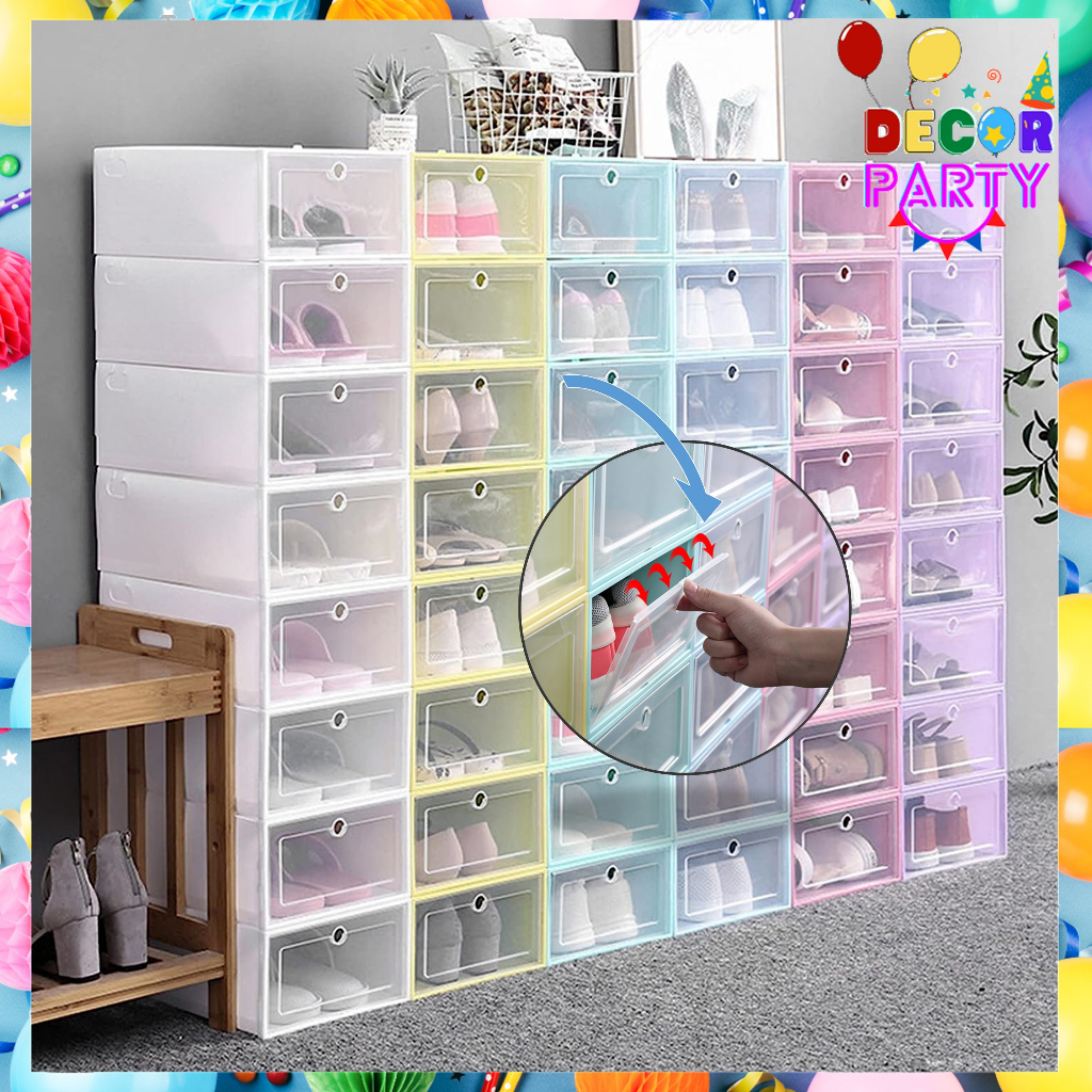 Jual DP Kotak Sepatu Transparan Tebal Serbaguna Plus BUBBLE WRAP Shoes