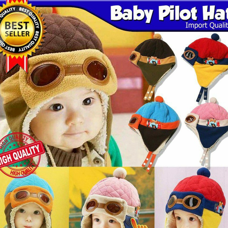 Jual Topi Hangat Bayi Ala The Pilot Korean Baby Fashion Hat Korea Lucu