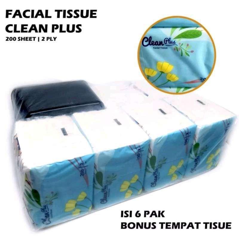 Jual tissue facial clean plus pop up 200s Bonus kotak tissue | Shopee ...