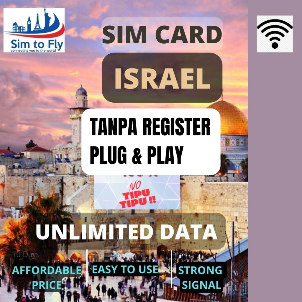 Jual Sim Card Israel Holy Land Unlimited Data ( SimCard Israel
