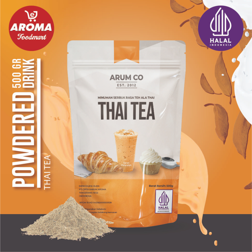 Jual Arum Co Bubuk Thai Tea 500gr / Serbuk Thai Tea Bubuk Thai Tea ...