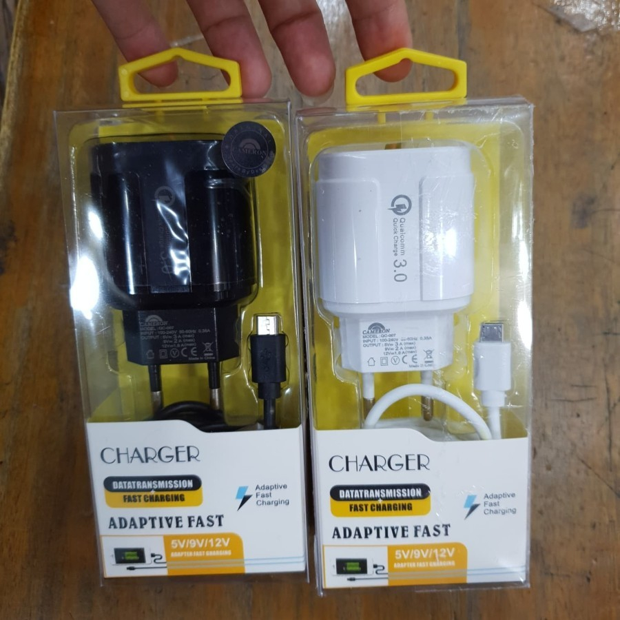Jual adaptive fast charger quick charge 3.0 putih Shopee